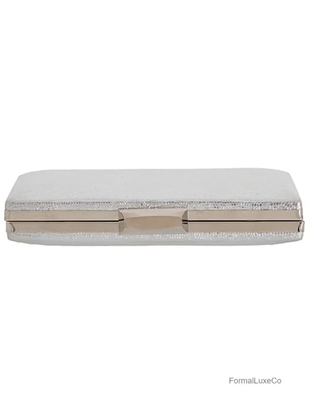 Metallic Material Hard Case Evening Party Clutch with Crossbody Chain